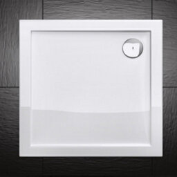 Durovin Bathrooms Shower Tray - Light Sturdy Acrylic - Glossy White Finish - Square - 700 X 700mm - thumbnail 1