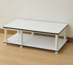 Walplus White Mid-Size Tv Stand With Matching White Tube Frame - thumbnail 3
