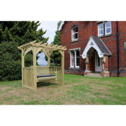 Churnet Valley Garden Furniture Ltd Ophelia Swing - Sits 2 - L125 X W180 X H200 Cm - Minimal Assembly Required - Set Of Waterproof Cushions Included - thumbnail 2