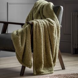 Gallery™ Olive Teddy Fleece Throw (L) 180Cm X (W) 140Cm - thumbnail 4