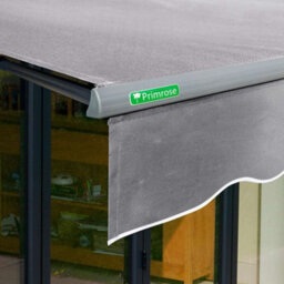 Primrose Awnings 3.5M X 2.5M Retractable Manual Half Cassette Charcoal Frame Silver Awning Outdoor Patio Canopy - thumbnail 7