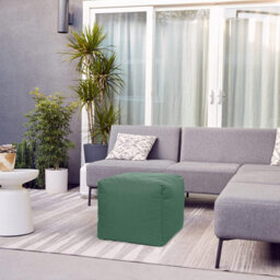 istyle mode Bottle Green Outdoor Bean Bag Footstool Pouffe Water-Resistant 40X40Cm - thumbnail 2