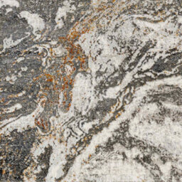 Livabliss San Francisco-Abstract Grey Black Orange Modern Marble Living Dining Bedroom Rug 120 X 170 Cm Easy Care, Non Shedding - thumbnail 7