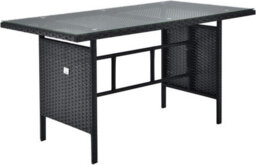 Evre Black 8 Seater Garden Rattan Furniture Corner Dining Set Monroe With Table Sofa Bench Stool & Cover - thumbnail 7