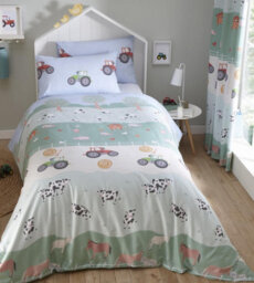 Charlotte Thomas Multi Farm Friends Duvet Cover Set Reversible With Pillowcases Single - thumbnail 1