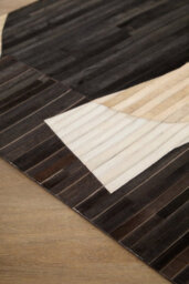 Orsina Bosie Safira Small Abstract Hair On Leather Rug - thumbnail 4