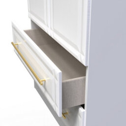 Norfolk 2 Door 2 Drawer Wardrobe With Shelf & Hanging Rail In White Ash (Ready Assembled) - thumbnail 6