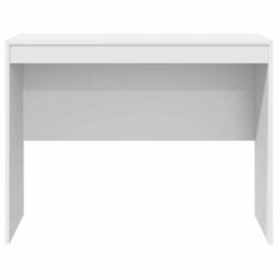 Berkfield Writing Desk White Particle Board 100 X 50 X 76 Cm Storage - thumbnail 4