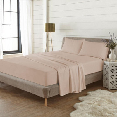 Homes & Linen Sheet Set Flannelette 100% Brushed Cotton Thermal Fitted Flat & Pillowcases Bedding Set