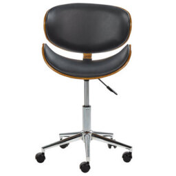 Beliani Desk Chair Rotterdam Faux Leather Black - thumbnail 4
