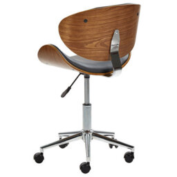 Beliani Desk Chair Rotterdam Faux Leather Black - thumbnail 5