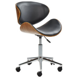 Beliani Desk Chair Rotterdam Faux Leather Black