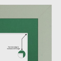 AK Frames 40X20Cm Green Modern Multi Photo Frame With Emerald Mount - Holds 3 Apertures (3X) 6X4 Photos - thumbnail 7