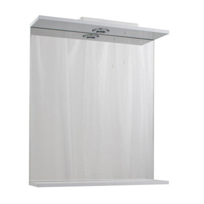 Arley Kass Rectangular Pull Cord Activation Led Mirror Unit 650mm Gloss White - image 1