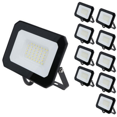 AB Tools 30 Watt Led Mini Floodlight Garden Lighting 2400 Lumens Ip65 + Bracket 10Pc - image 1