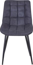 MCC Direct Set Of 2 Slate Suede Effect Dining Chairs Plush Padded Upholstered Accent Chair - Alba By Mcc - thumbnail 2