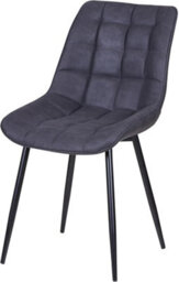 MCC Direct Set Of 2 Slate Suede Effect Dining Chairs Plush Padded Upholstered Accent Chair - Alba By Mcc - thumbnail 3