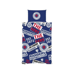 Rangers Fc Patches Duvet Cover Set Blue/white/red (Single) - thumbnail 1