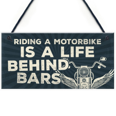 Red Ocean Motorbike Motorcycle Gift Hanging Plaque Birthday Gift For Dad Daddy Grandad Biker Garage Gift For Him - image 1