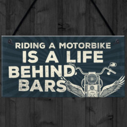 Red Ocean Motorbike Motorcycle Gift Hanging Plaque Birthday Gift For Dad Daddy Grandad Biker Garage Gift For Him - thumbnail 4