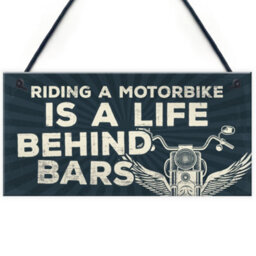 Red Ocean Motorbike Motorcycle Gift Hanging Plaque Birthday Gift For Dad Daddy Grandad Biker Garage Gift For Him - thumbnail 1
