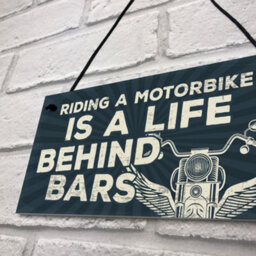 Red Ocean Motorbike Motorcycle Gift Hanging Plaque Birthday Gift For Dad Daddy Grandad Biker Garage Gift For Him - thumbnail 7