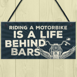 Red Ocean Motorbike Motorcycle Gift Hanging Plaque Birthday Gift For Dad Daddy Grandad Biker Garage Gift For Him - thumbnail 2
