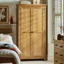 Oakham Premium Kingsley 2 Door Wardrobe In Waxed Oak - thumbnail 2