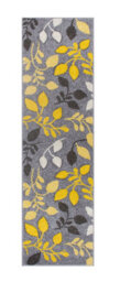 Modern Easy To Clean Floral Grey Rug For Dining Room-80Cm X 150Cm - thumbnail 5