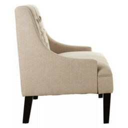 Premier Housewares Interiors By Premier High Back Bench, Comfy Padded Velvet Seat, Built To Last Bedroom Bench, Easy To Clean Large Bench - thumbnail 3