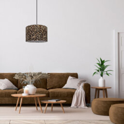 Happy Homewares Modern And Distinctive Leopard Print Table/pendant Lamp Shade In Soft Velvet - thumbnail 6