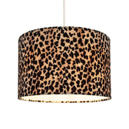 Happy Homewares Modern And Distinctive Leopard Print Table/pendant Lamp Shade In Soft Velvet - thumbnail 2