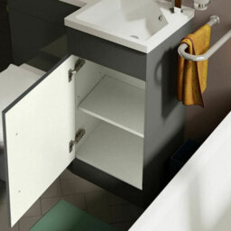 Nes Home 900mm Right Hand Cloakroom Grey Basin Vanity Unit And Toilet Pan Ellen - thumbnail 4