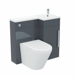 Nes Home 900mm Right Hand Cloakroom Grey Basin Vanity Unit And Toilet Pan Ellen - thumbnail 6