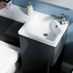 Nes Home 900mm Right Hand Cloakroom Grey Basin Vanity Unit And Toilet Pan Ellen - thumbnail 5