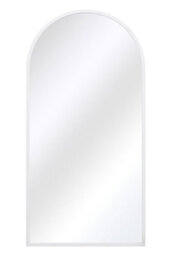 Mirroroutlet The Arcus White Metal Framed Arched Garden Mirror 140Cm X 70Cm - thumbnail 2
