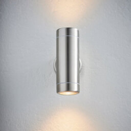 4 Pack Up & Down Twin Outdoor Wall Light - 2 X 7W Gu10 Led - Stainless Steel - thumbnail 4