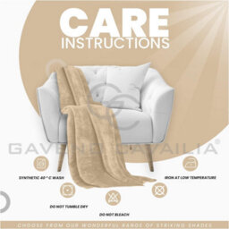 Gc Gaveno Cavailia Luxury Faux Fur Throw 200X240 Cm Biscuit Fleece Blanket For King Bed & Sofa Bed - thumbnail 5