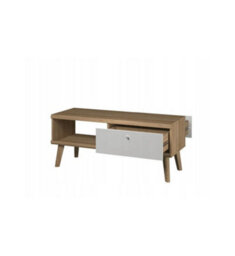 Arte Elegant Primo Coffee Table H460mm W1070mm D670mm In White And Oak Riviera - Stylish Living Room Centrepiece - thumbnail 2