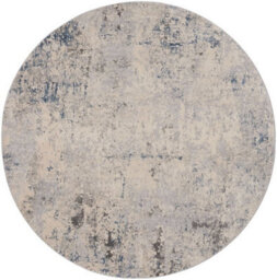 Ivory Grey Blue Rug, 10mm Thickness Stain-Resistant Rug, Luxurious Modern Abstract Rug For Dining Room-66Cm X 230Cm (Runner) - thumbnail 7
