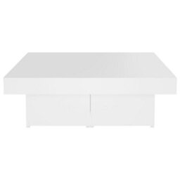 Vidaxl Coffee Table White 90X90X28 Cm Engineered Wood - thumbnail 5