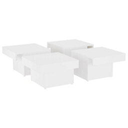 Vidaxl Coffee Table White 90X90X28 Cm Engineered Wood - thumbnail 4