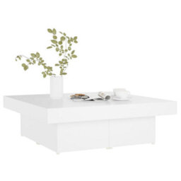 Vidaxl Coffee Table White 90X90X28 Cm Engineered Wood - thumbnail 3