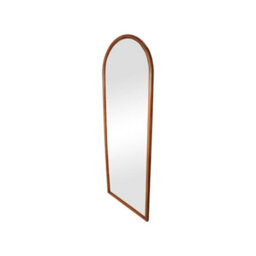Sweeek - Arched Wall Mirror Pine Wood, Luke, Walnut, 60X3X160 Cm - thumbnail 4