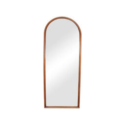 Sweeek - Arched Wall Mirror Pine Wood, Luke, Walnut, 60X3X160 Cm - thumbnail 3