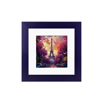 Ak Frames Purple 8X8 Frame With 5X5 Mount And Perspex Front - image 1