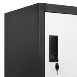 Berkfield Locker Cabinet Anthracite And White 90X45X180 Cm Steel - thumbnail 7