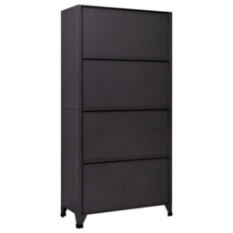 Berkfield Locker Cabinet Anthracite And White 90X45X180 Cm Steel - thumbnail 4