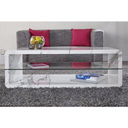Furniture in Fashion Xono High Gloss Coffee Table With Shelf In Diva Marble Effect - thumbnail 3