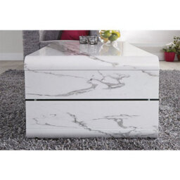 Furniture in Fashion Xono High Gloss Coffee Table With Shelf In Diva Marble Effect - thumbnail 4